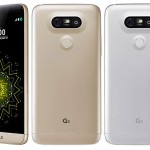 LG G5 smartphones front and back pics