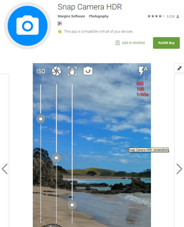 Snap Camera HDR android app for photography